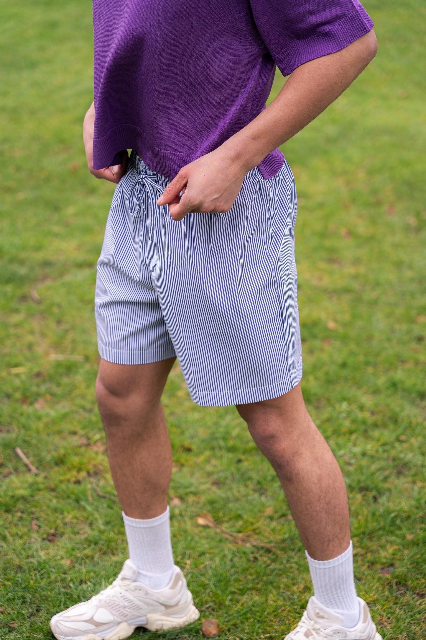 
                  
                    Kawa Unisex Striped Shorts-Blue
                  
                