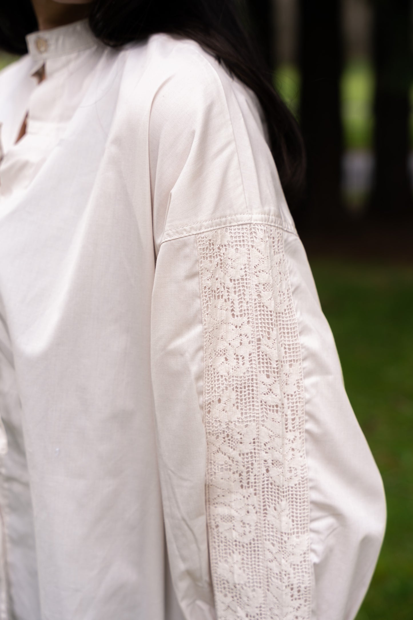 
                  
                    2 Way Blouse with Ribbons- Beige
                  
                