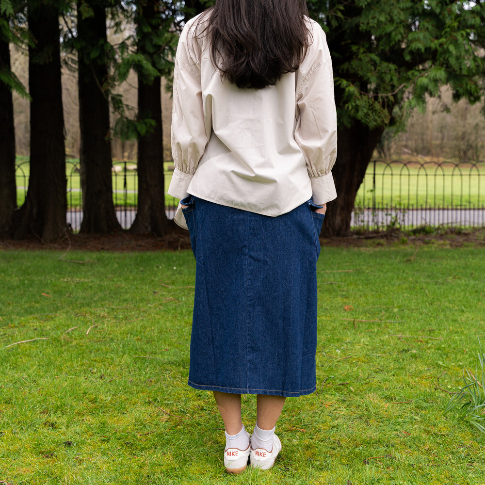 
                  
                    2 Way Blouse with Ribbons- Beige
                  
                