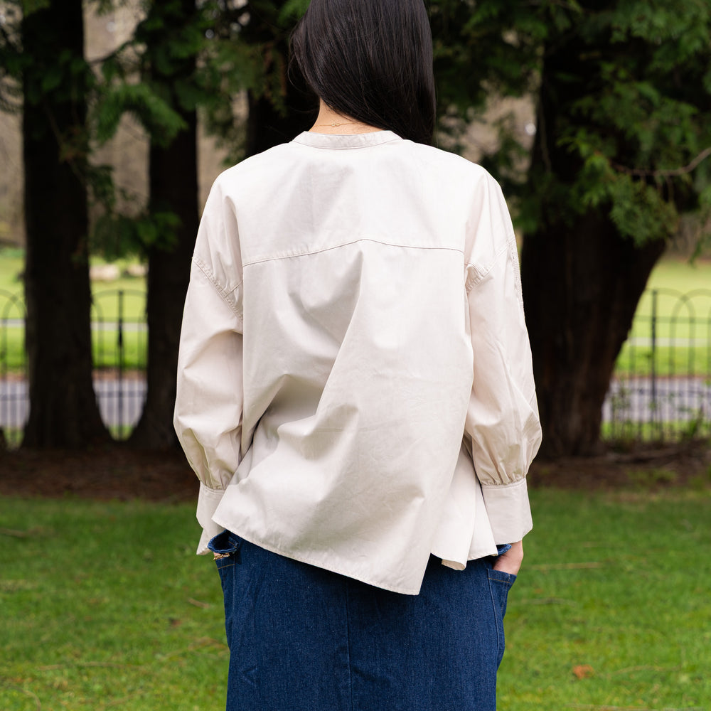 
                  
                    2 Way Blouse with Ribbons- Beige
                  
                