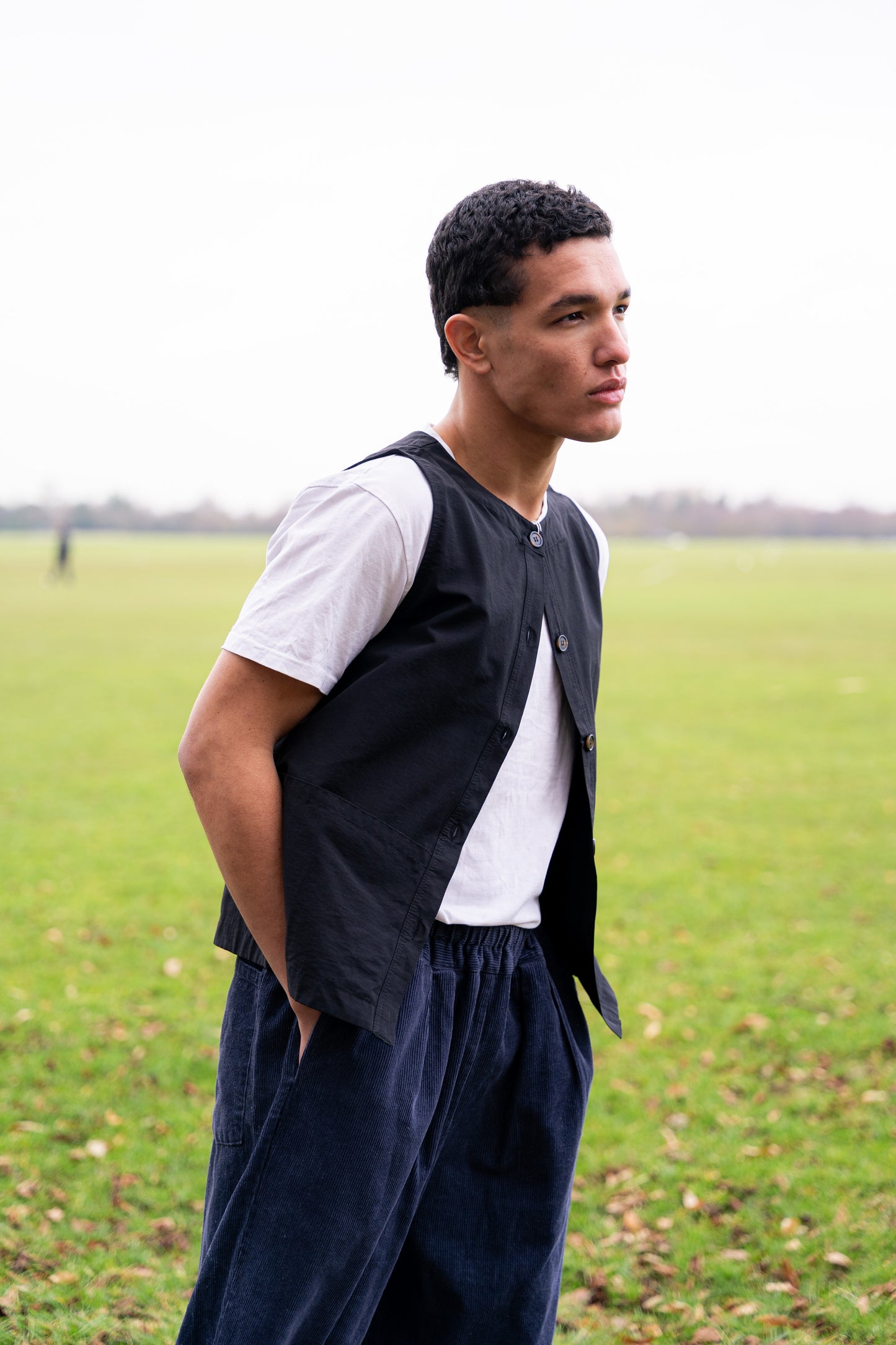 
                  
                    2 Way Pocket Vest Outerwear- Black
                  
                