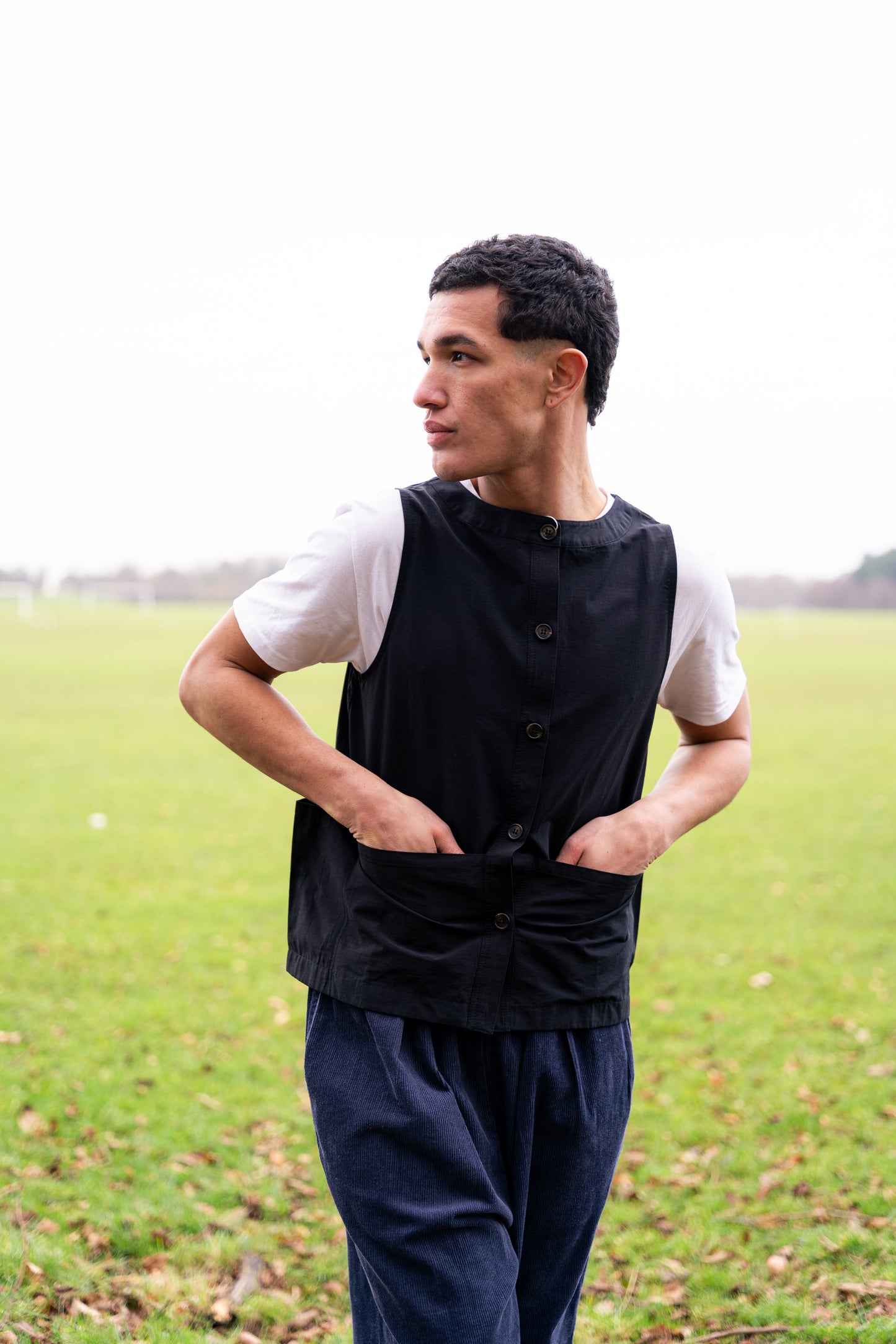 
                  
                    2 Way Pocket Vest Outerwear- Black
                  
                