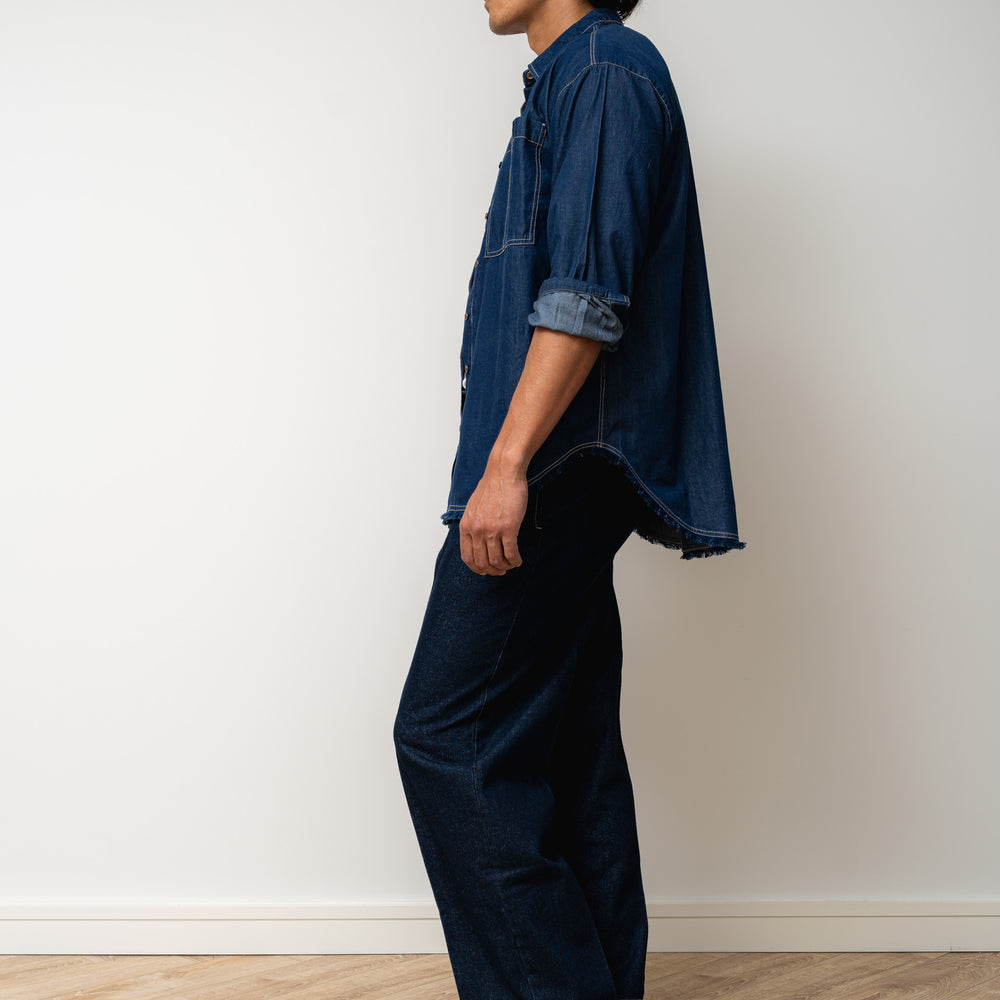 
                  
                    Denim Unisex Button Blouse
                  
                