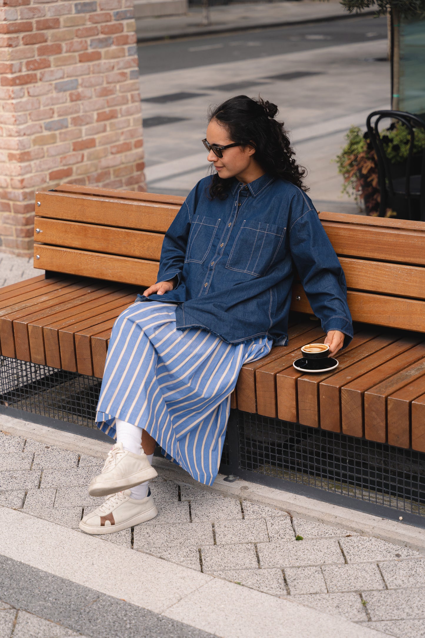 
                  
                    Denim Unisex Button Blouse
                  
                