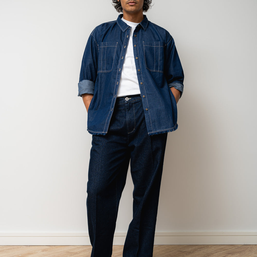 
                  
                    Denim Unisex Button Blouse
                  
                