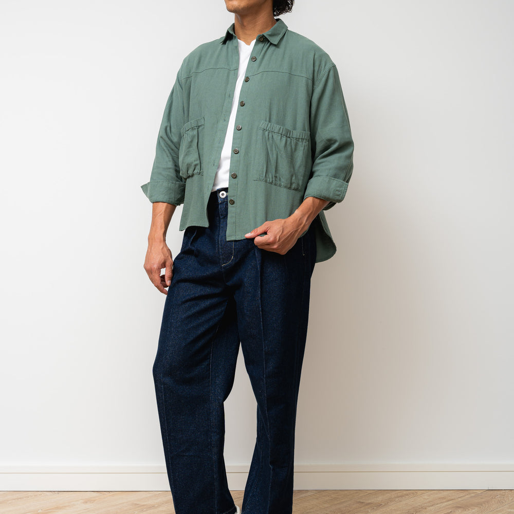 
                  
                    Midori Unisex Pocket Blouse- Green
                  
                