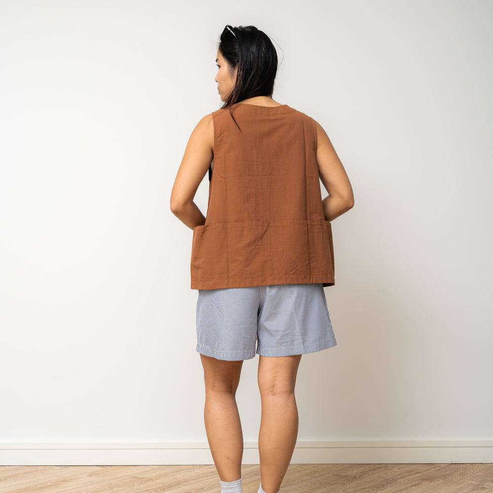 
                  
                    2 Way Pocket Vest Outerwear- Burnt Orange
                  
                