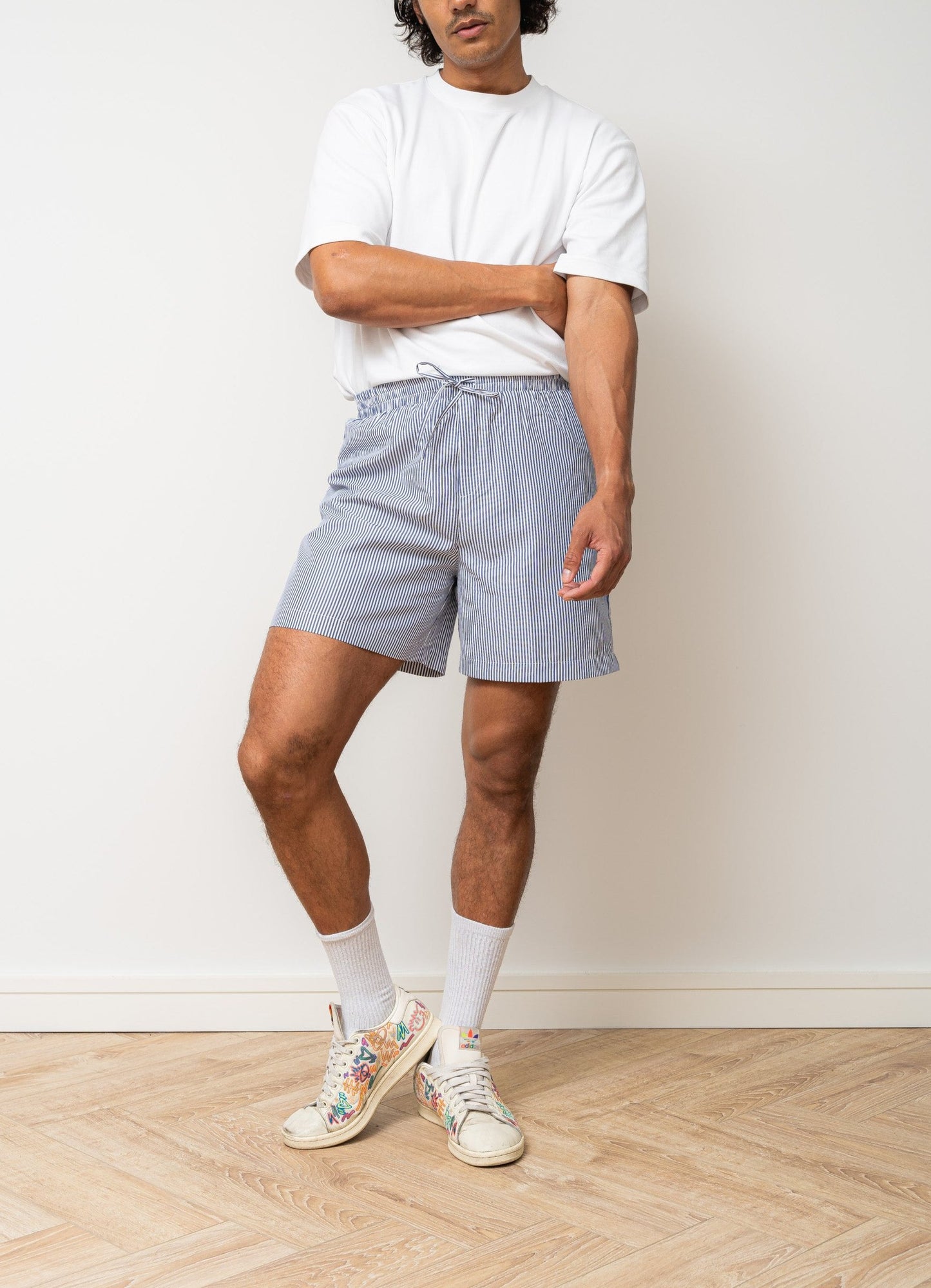
                  
                    Kawa Unisex Striped Shorts-Blue
                  
                