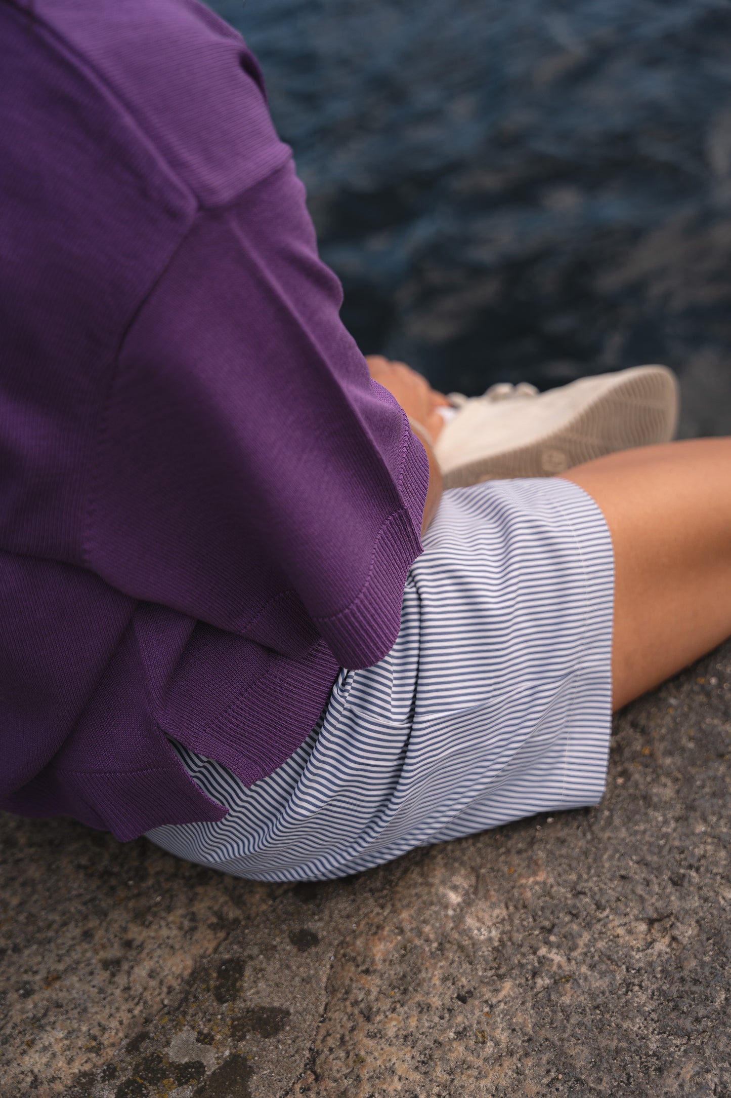 
                  
                    Murasaki Deep V Knitwear Short Sleeve- Purple
                  
                
