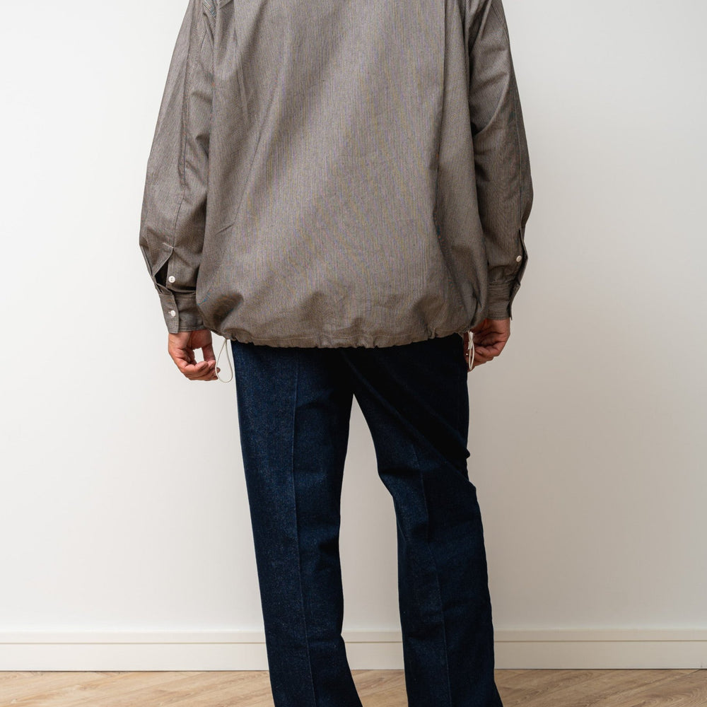 
                  
                    Kiraku Striped Pullover with adjustable chords- Brown/grey
                  
                