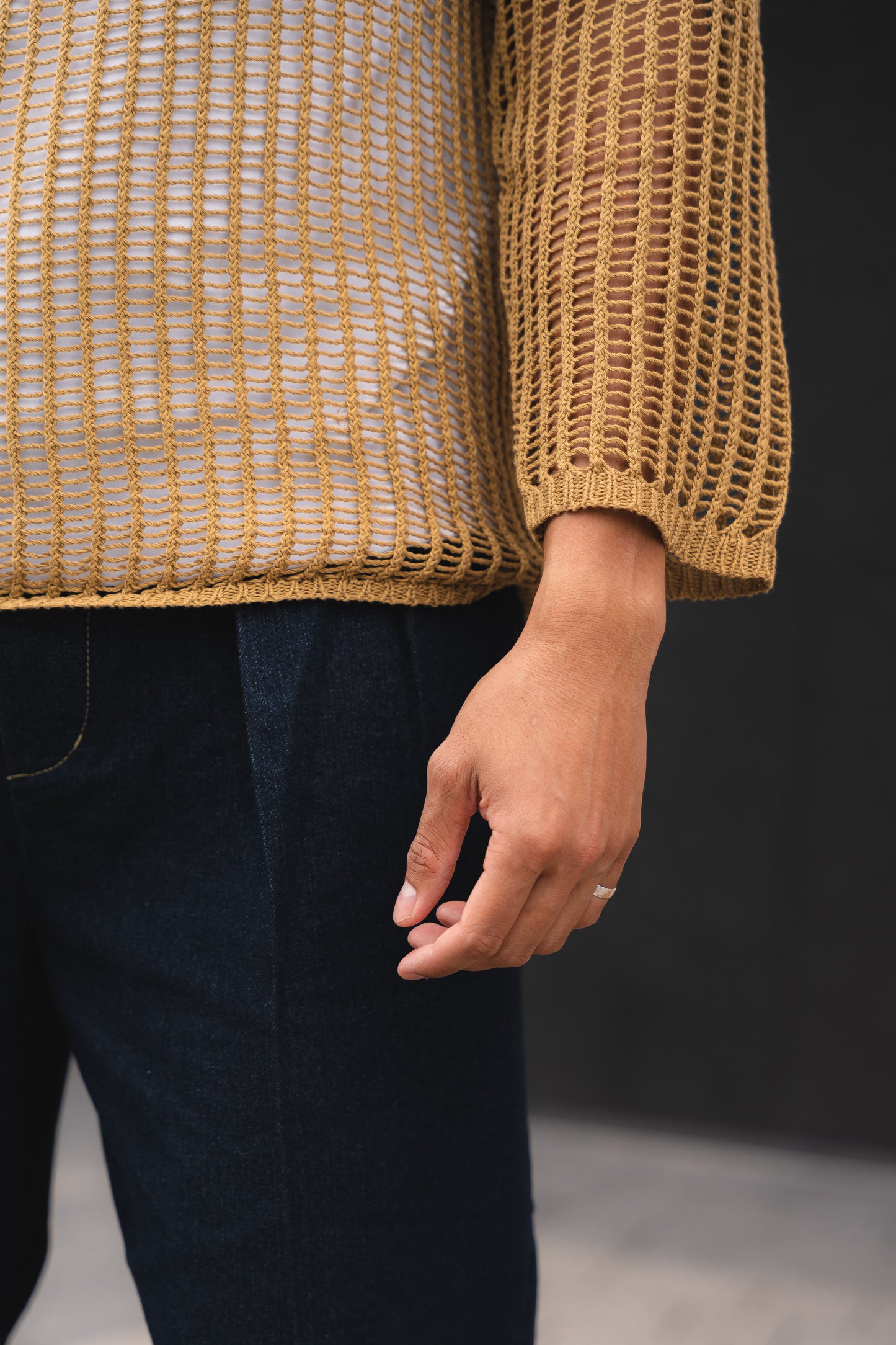 
                  
                    Yutaka Mesh Unisex Knitwear- Mustard
                  
                