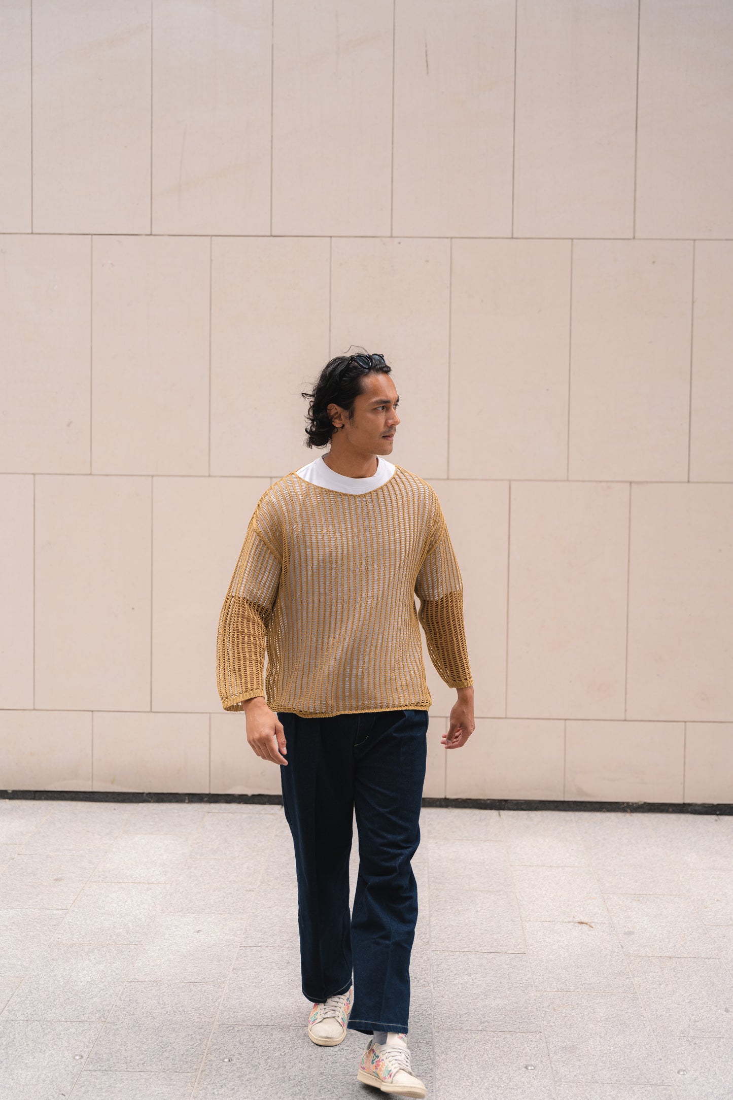 
                  
                    Yutaka Mesh Unisex Knitwear- Mustard
                  
                